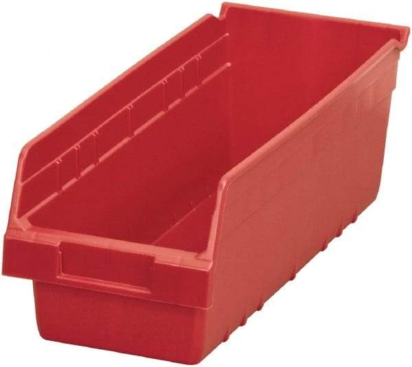 Akro-Mils - 17-7/8" Deep, Red Polymer Hopper Shelf Bin - 6" High x 6-5/8" Wide x 17-7/8" Long - Strong Tooling