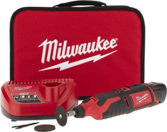 Milwaukee Tool - 12 Volt, Cordless Rotary Tool Kit - 5,000 to 32,000 RPM, Battery Included - Strong Tooling