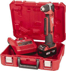 Milwaukee Tool - 18 Volt 3/8" Chuck Right Angle Handle Cordless Drill - 0-1500 RPM, Keyless Chuck, Reversible, 1 Lithium-Ion Battery Included - Strong Tooling