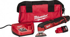 Milwaukee Tool - 12 Volt, Cordless Multi Tool Kit - 5,000 to 20,000 RPM, Battery Included - Strong Tooling