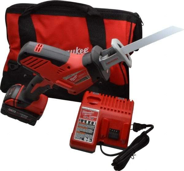 Milwaukee Tool - 18V, 0 to 3,000 SPM, Cordless Reciprocating Saw - 3/4" Stroke Length, 13" Saw Length, 1 Lithium-Ion Battery Included - Strong Tooling