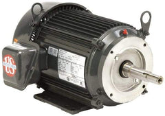 US Motors - 3/4 hp, TEFC Enclosure, No Thermal Protection, 3,500 RPM, 208-230/460 Volt, 60 Hz, Three Phase Standard Efficient Motor - Size 56J Frame, Rigid Mount, 1 Speed, Ball Bearings, 2.7-2.5/1.3 Full Load Amps, F Class Insulation, Reversible - Strong Tooling