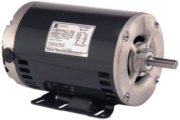 US Motors - 1.5 hp, ODP Enclosure, Auto Thermal Protection, 1,725 RPM, 200-230/460 Volt, 60 Hz, Three Phase Standard Efficient Motor - Size 56HZ Frame, Hub/Stud Mount, 1 Speed, Ball Bearings, 5.0/2.5 Full Load Amps, B Class Insulation, Reversible - Strong Tooling