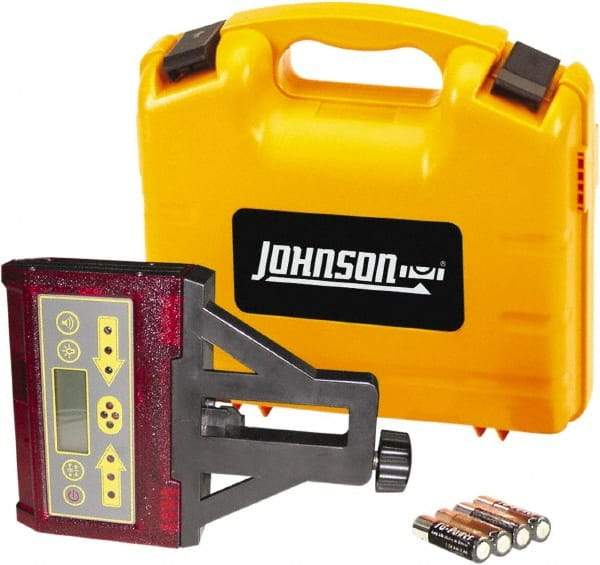 Johnson Level & Tool - Laser Level 4 AA Batteries, Laser Detector - Use With Red Beam Rotary Laser - Strong Tooling