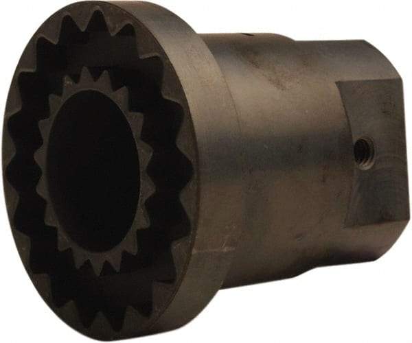 TB Wood's - 1" Bore, 1/4" x 1/8" Keyway Width x Depth, 2.46" Hub, 4 Flexible Coupling Hub & Flange - 2.46" OD, 2-1/2" OAL, Sintered Steel, Order 2 Hubs, 2 Flanges & 1 Sleeve for Complete Coupling - Strong Tooling