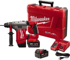 Milwaukee Tool - 18 Volt 1-1/8" SDS Plus Chuck Cordless Rotary Hammer - 0 to 5,000 BPM, 0 to 1,300 RPM, Reversible - Strong Tooling