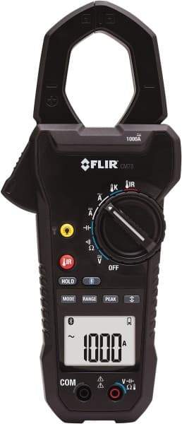 FLIR - CM78, CAT IV, Digital True RMS Clamp Meter with 1.7" Clamp On Jaws - 1000 VAC/VDC, 1000 AC/DC Amps, Measures Voltage, Capacitance, Current, Frequency, Resistance, Temperature - Strong Tooling