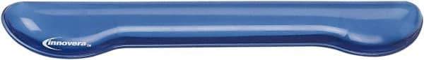 innovera - 2-7/8" x 18-1/4" x 1-1/4" Blue Keyboard Wrist Rest - Use with Keyboard - Strong Tooling