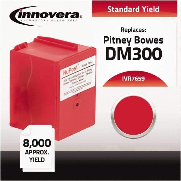 innovera - Red Ink Cartridge - Use with Pitney Bowes DM300C, DM400C, DM450C, DM475C - Strong Tooling