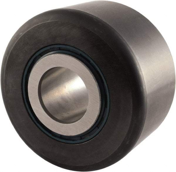 RBC Bearings - 1-1/8" Bore, 3-1/2" Roller Diam x 2" Roller Width, Carbon Steel Sealed Yoke Cam Follower - 36,100 Lb Dynamic Load Capacity, 2-1/16" Overall Width - Strong Tooling