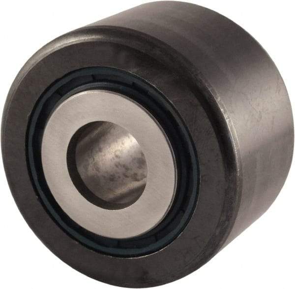 RBC Bearings - 3/4" Bore, 2-1/2" Roller Diam x 1-1/2" Roller Width, Carbon Steel Sealed Yoke Cam Follower - 16,800 Lb Dynamic Load Capacity, 1-9/16" Overall Width - Strong Tooling