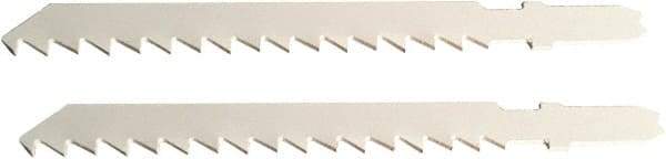 Disston - 3-1/2" Long, 6 Teeth per Inch, Carbon Steel Jig Saw Blade - Toothed Edge, 0.067" Thick, U-Shank, Raker Tooth Set - Strong Tooling