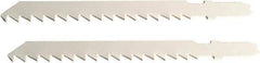 Disston - 3-1/8" Long, 6 Teeth per Inch, Carbon Steel Jig Saw Blade - Toothed Edge, 0.067" Thick, U-Shank, Raker Tooth Set - Strong Tooling