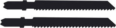 Disston - 3-1/2" Long, 10 Teeth per Inch, Carbon Steel Jig Saw Blade - Toothed Edge, 0.067" Thick, U-Shank, Raker Tooth Set - Strong Tooling