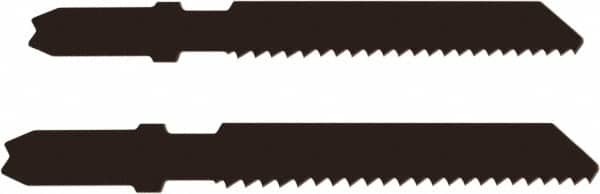 Disston - 3-1/8" Long, 12 Teeth per Inch, Carbon Steel Jig Saw Blade - Toothed Edge, 0.067" Thick, U-Shank, Raker Tooth Set - Strong Tooling