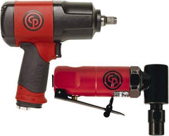 Chicago Pneumatic - Impact Wrench Air Tool Combination Kit - 90 psi, Includes 1/4" 90° Mini Angle Die Grinder - Strong Tooling