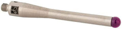 Renishaw - 0.2 Inch Ball Diameter, Stainless Steel Stem, M4 Thread, Ruby Point Ball Tip CMM Stylus - 1.3189 Inch Working Length, 0.1772 Inch Stem Diameter, 1.9685 Inch Overall Length - Strong Tooling