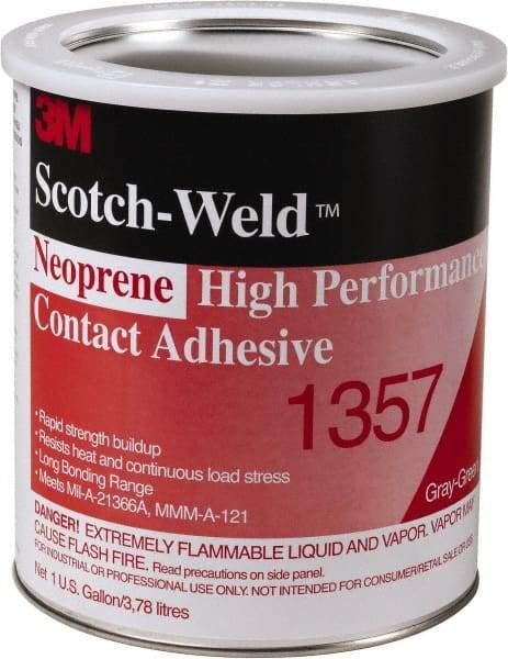 3M - Construction Adhesives - 1357 1G NEOPRN GRY/GRN SCOTCHWELD HP CONTACT ADH - Strong Tooling