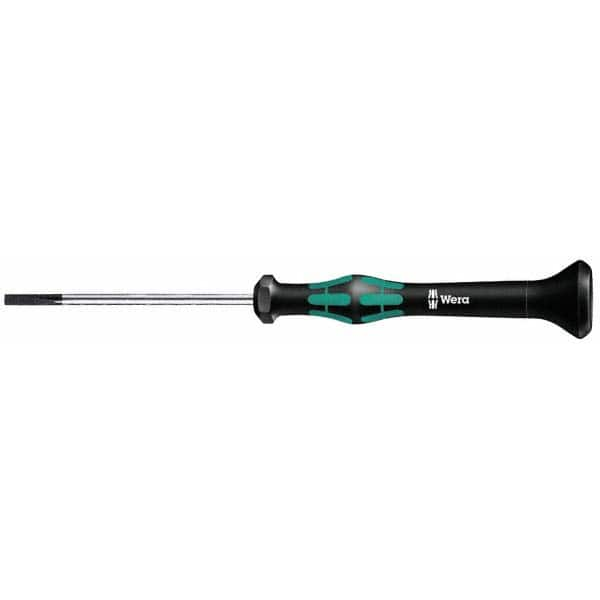 Wera - 0.8mm Blade Width, 137mm OAL, Precision Slotted Screwdriver - Strong Tooling