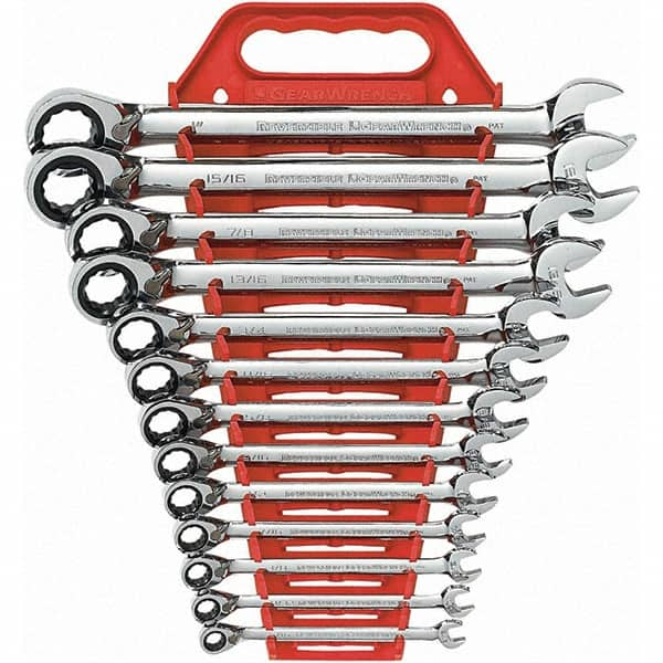 GearWrench - Wrench Sets Tool Type: Combination Wrench System of Measurement: Inch - Strong Tooling