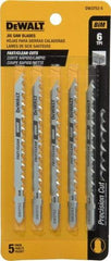 DeWALT - 4" Long, 6 Teeth per Inch, Cobalt Jig Saw Blade - Toothed Edge, 1/4" Wide x 0.06" Thick, T-Shank - Strong Tooling