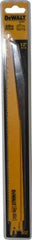 DeWALT - 12" Long, Bi-Metal Reciprocating Saw Blade - Tapered Profile, 5 to 8 TPI, Toothed Edge, Universal Shank - Strong Tooling