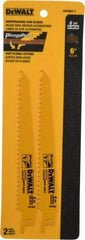 DeWALT - 6" Long, Bi-Metal Reciprocating Saw Blade - Tapered Profile, 6 TPI, Toothed Edge, Universal Shank - Strong Tooling