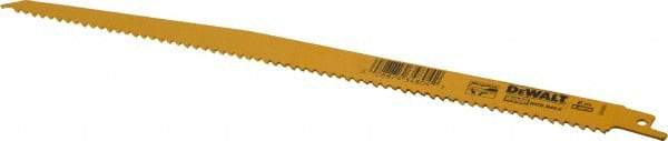 DeWALT - 12" Long, Bi-Metal Reciprocating Saw Blade - Tapered Profile, 6 TPI, Toothed Edge, Universal Shank - Strong Tooling