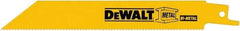 DeWALT - 6" Long, Bi-Metal Reciprocating Saw Blade - Straight Profile, 14 TPI, Toothed Edge, Universal Shank - Strong Tooling