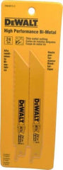 DeWALT - 6" Long x 3/4" Thick, Bi-Metal Reciprocating Saw Blade - Straight Profile, 24 TPI, Toothed Edge, Universal Shank - Strong Tooling