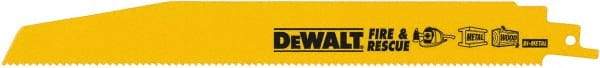 DeWALT - 6" Long, Bi-Metal Reciprocating Saw Blade - Straight Profile, 10 TPI, Toothed Edge, Universal Shank - Strong Tooling