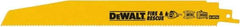 DeWALT - 6" Long, Bi-Metal Reciprocating Saw Blade - Straight Profile, 14 TPI, Toothed Edge, Universal Shank - Strong Tooling