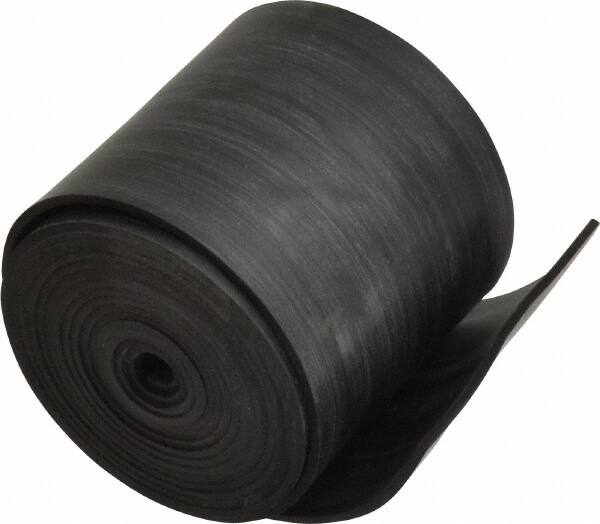 Made in USA - 1/16" Thick x 2" Wide x 60" Long, Plain Backed Buna-N Rubber Strip - Stock Length, 60 Shore A Durometer, 2,500 psi Tensile Strength, -20 to 170°F, Black - Strong Tooling