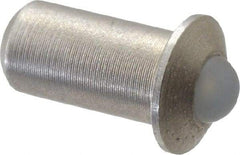 Gibraltar - 1/4" Body Length x 1/8" Body Diam, 0.4 Lb Init to 1.3 Lb Final End Force, Stainless Steel Press Fit Ball Plunger - 3/32" Ball Diam, 0.035" Max Ball Reach, 0.032" Flange Thickness - Strong Tooling