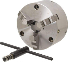 Buck Chuck Company - 3 Jaws, 5" Diam, Self Centering Manual Lathe Chuck - Front Mount, Adjustable, 5,500 Max RPM, 1.28" Through Hole Diam, Forged Steel - Strong Tooling