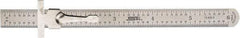 SPI - 6" Long, 1/64, 1/32", Decimal Equivalency Table Graduation, Flexible Stainless Steel Rule - 10R/D Graduation Style, 1/2" Wide, Silver, Brushed Finish - Strong Tooling