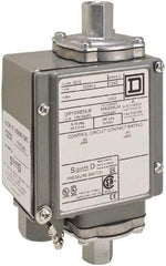 Square D - 4, 13 and 4X NEMA Rated, SPDT, 175 psi, Electromechanical Pressure and Level Switch - Adjustable Pressure, 120 VAC at 6 Amp, 240 VAC at 3 Amp, 250 VDC at 0.27 Amp, 1/4 Inch Connector, Screw Terminal, For Use with 9012G - Strong Tooling