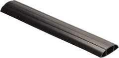 Hubbell Wiring Device-Kellems - 1 Channel, 5 Ft Long, 1-1/4" Max Compatible Cable Diam, Black PVC On Floor Cable Cover - 142.24mm Overall Width x 43.18mm Overall Height, 45.98mm Channel Width x 1-1/4" Channel Height - Strong Tooling