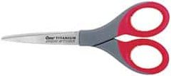 Clauss - 3-1/8" LOC, 7" OAL Titanium Shears - Right Hand, Straight Handle, For General Purpose Use - Strong Tooling