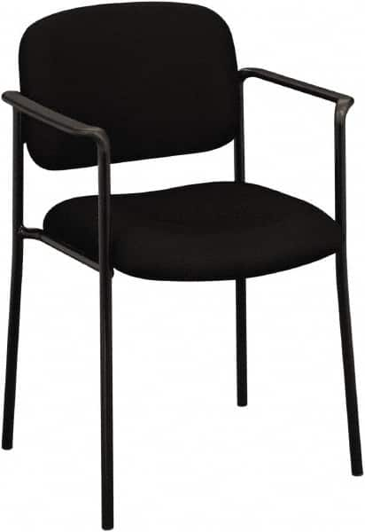 Basyx - Fabric Black Stacking Chair - Black Frame, 23-1/4" Wide x 21" Deep x 32-3/4" High - Strong Tooling