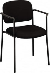 Basyx - Fabric Black Stacking Chair - Black Frame, 23-1/4" Wide x 21" Deep x 32-3/4" High - Strong Tooling