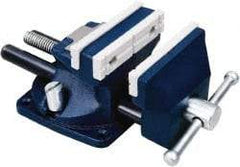 Gibraltar - 3-1/2" Jaw Width x 7" Jaw Opening Capacity, 1-1/2" Throat Depth, Bench & Pipe Combination Vise - 1/32 to 7/8" Pipe Capacity, Swivel Base, Bolt Down Attachment, Cast Iron - Strong Tooling