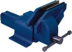 Gibraltar - 6" Jaw Width, 6" Opening Capacity, 3-5/8" Throat Depth, Steel Stationary Bench Vise - Bolt Down Base Attachment - Strong Tooling