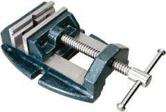 Gibraltar - 5" Jaw Opening Capacity x 2" Throat Depth, Horizontal Drill Press Vise - 5" Wide x 2" High Jaw, Stationary Base, Standard Speed, 12" OAL x 3" Overall Height, Cast Iron - Strong Tooling