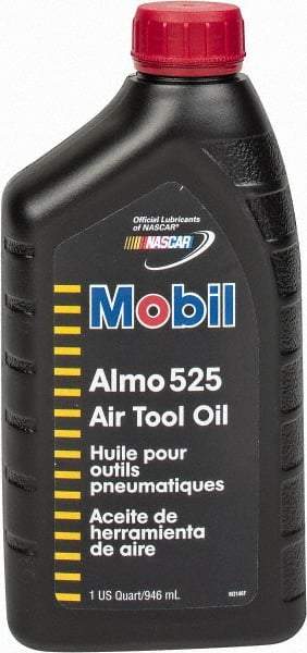 Mobil - Bottle, ISO 46, Air Tool Oil - 46 Viscosity (cSt) at 40°C, 7.3 Viscosity (cSt) at 100°C, Series Almo 525 - Strong Tooling