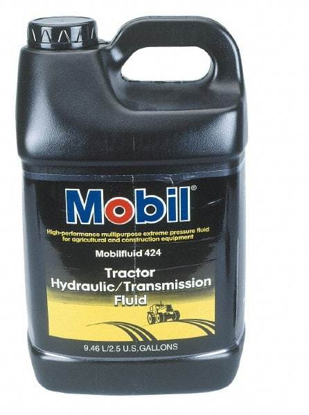 Mobil - 2.5 Gal Bottle Mineral Hydraulic Oil - ISO 46/68, 55 cSt at 40°C & 9.3 cSt at 100°F - Strong Tooling