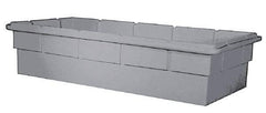 Bayhead Products - Gray Polyethylene Tote Container - Nesting, 38-1/2" Long x 18" Wide x 9" High - Strong Tooling