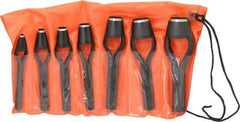 Value Collection - 7 Piece, 3/16 to 15/16", Arch Punch Set - Comes in Vinyl Roll - Strong Tooling