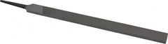 Value Collection - 10" Long, Smooth Cut, Hand American-Pattern File - Double Cut, 1/4" Overall Thickness, Tang - Strong Tooling