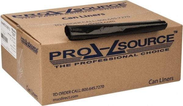 PRO-SOURCE - 1.5 mil Thick, Heavy-Duty Trash Bags - 43" Wide x 47" High, Black - Strong Tooling